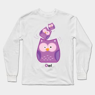 Triple Owl Family Long Sleeve T-Shirt